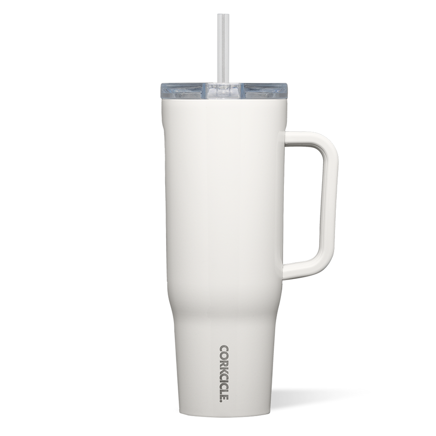 Corkcicle Tumbler With Straw and Handle OAT MILK, Reusable Water Bottle, Triple Insulated Travel Mug, BPA Free, Keeps Beverages Cold for 12 Hours and Hot for 5 Hours, Oat Milk