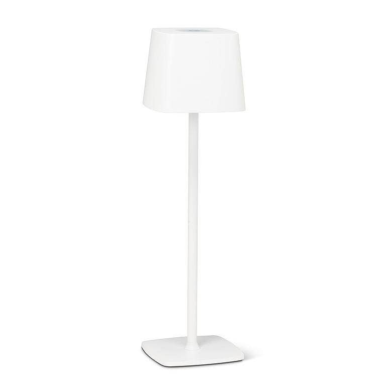 Abbott - White Square Shade LED Table Light - 15"H - White - Home 2 Court