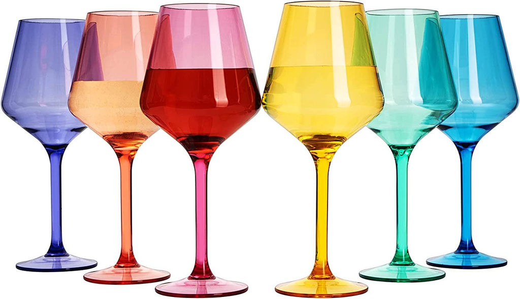 Colored Stemmed Acrylic Set of 6 - Khen - Home 2 Court