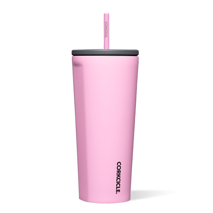 Corkcicle Cold Cup in Pink/Sun - Soaked Pink Size 24oz Straw - Home 2 Court