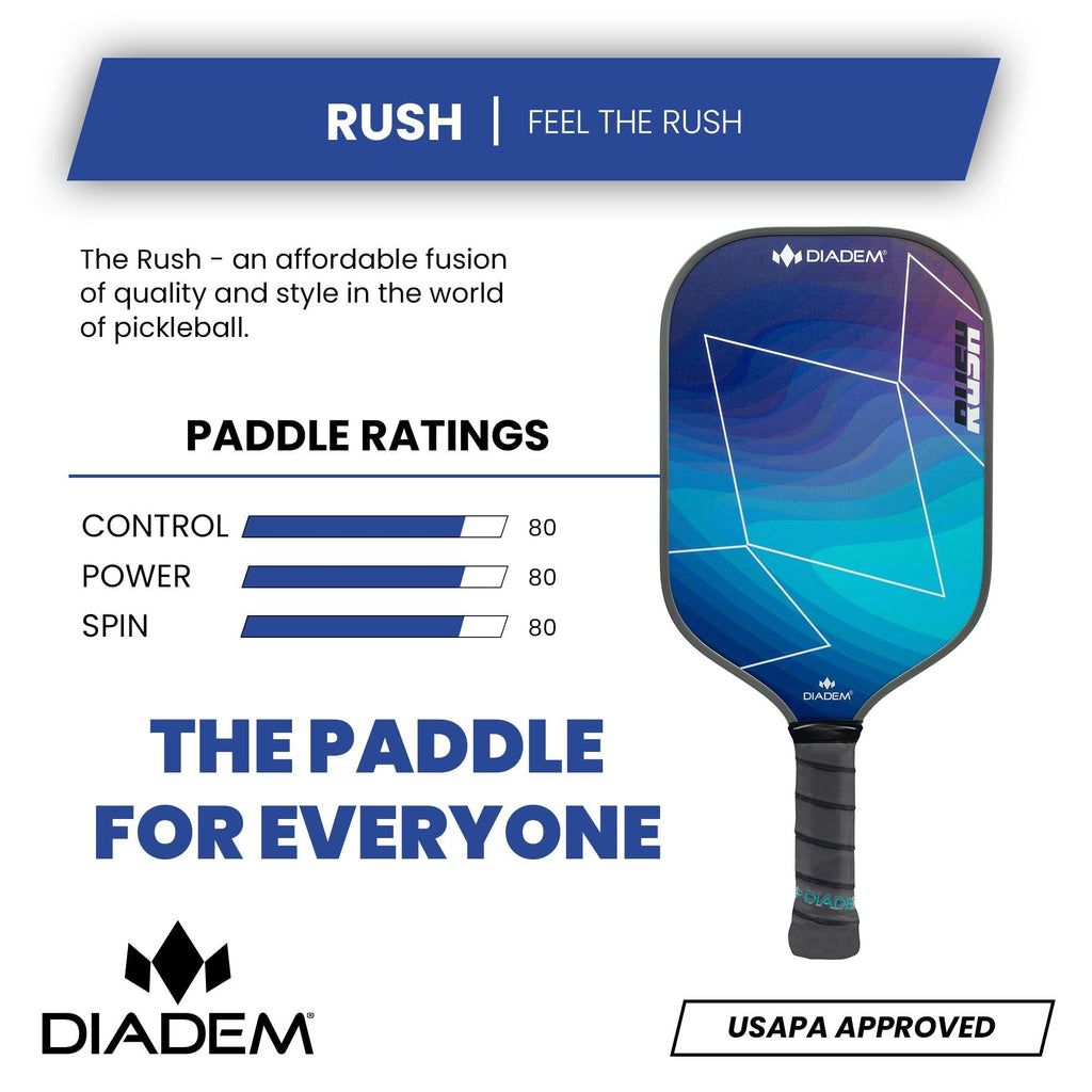 Diadem Rush Pickleball Paddle Pickleball Paddles Ocean - Home 2 Court