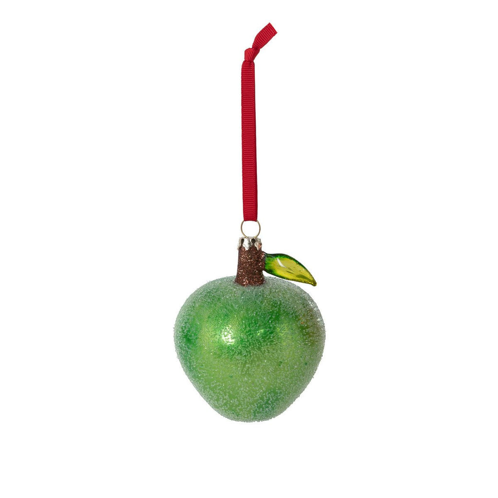 Glass Green Apple Ornament - Home 2 Court