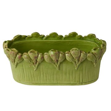 Les Fleur Oval Centerpiece, Green, Medium - Home 2 Court