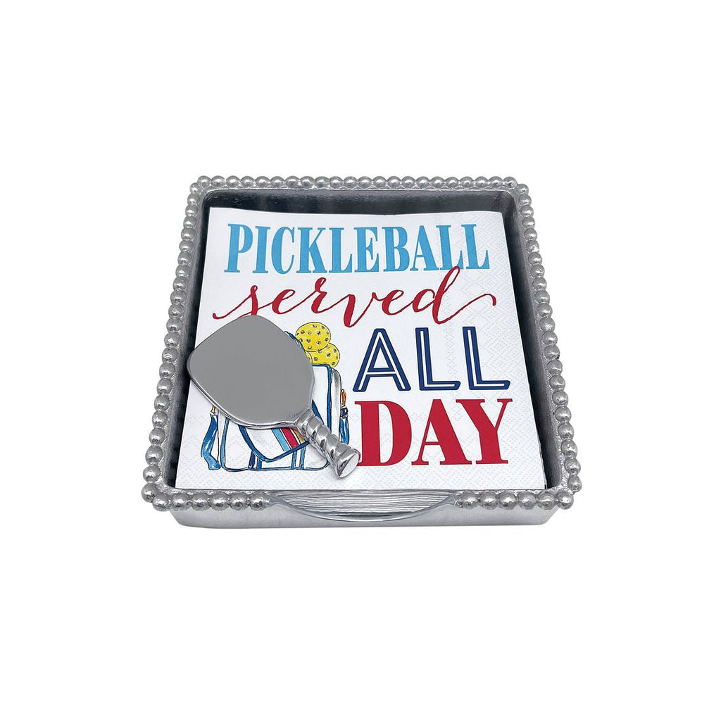 Mariposa - Pickle Ball Beaded Napkin Box Set - Home 2 Court