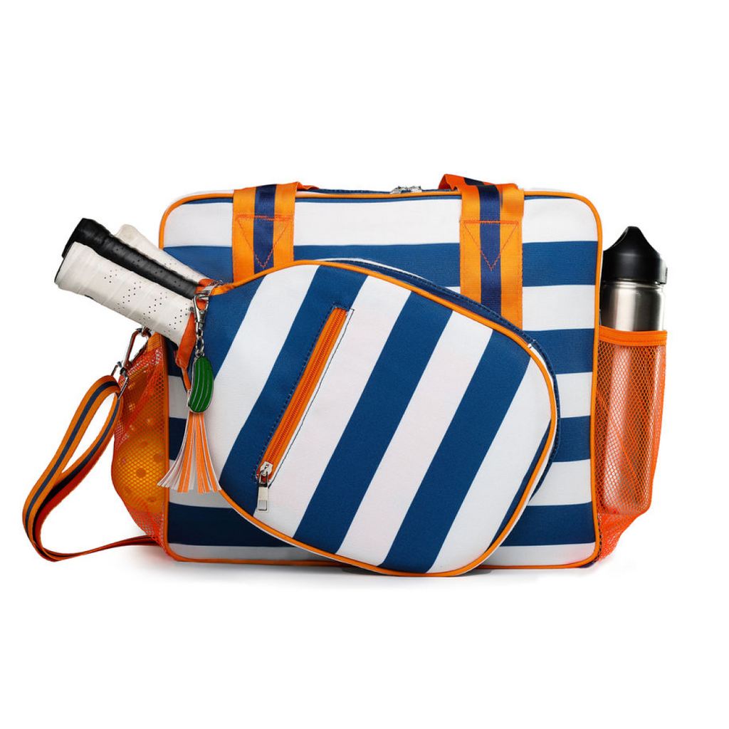 Fresh Pickle - The Lola Pickleball Tote Bag Navy Stripe