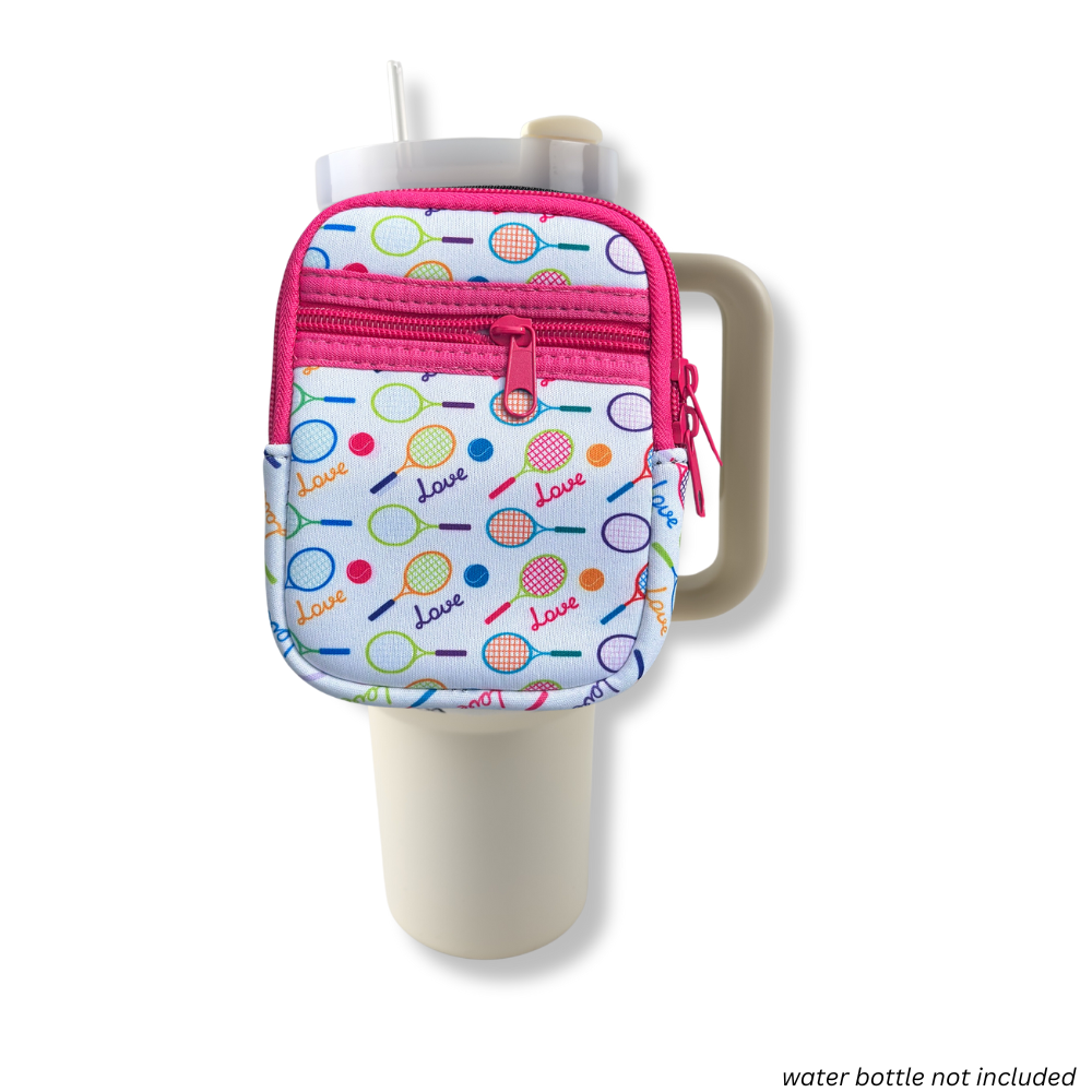 Tennis & Pball Water Bottle Pouch -Pink