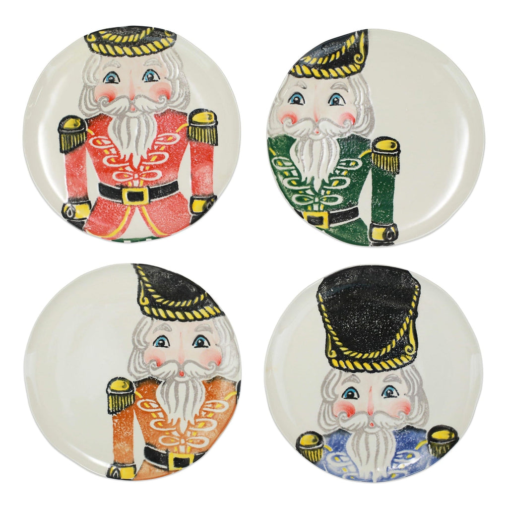 NUTCRACKERS ASSORTED DINNER PLATES - SET OF 4