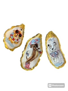 Oyster Shell  Napkins Rings- Single Umbrellas - Set of 4