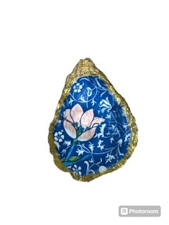 Gold Oyster Shell Trinket Dish -Lively Blue