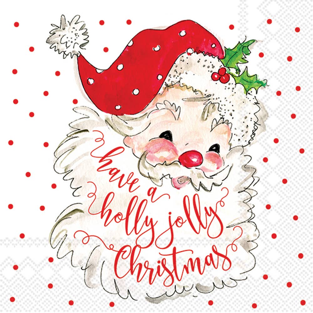 Boston International - Paper Cocktail Napkins Pk/20 Holly Jolly Christmas