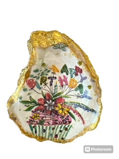 Oyster Shell - Happy Birthday! Ring & Trinket Dish -various colors