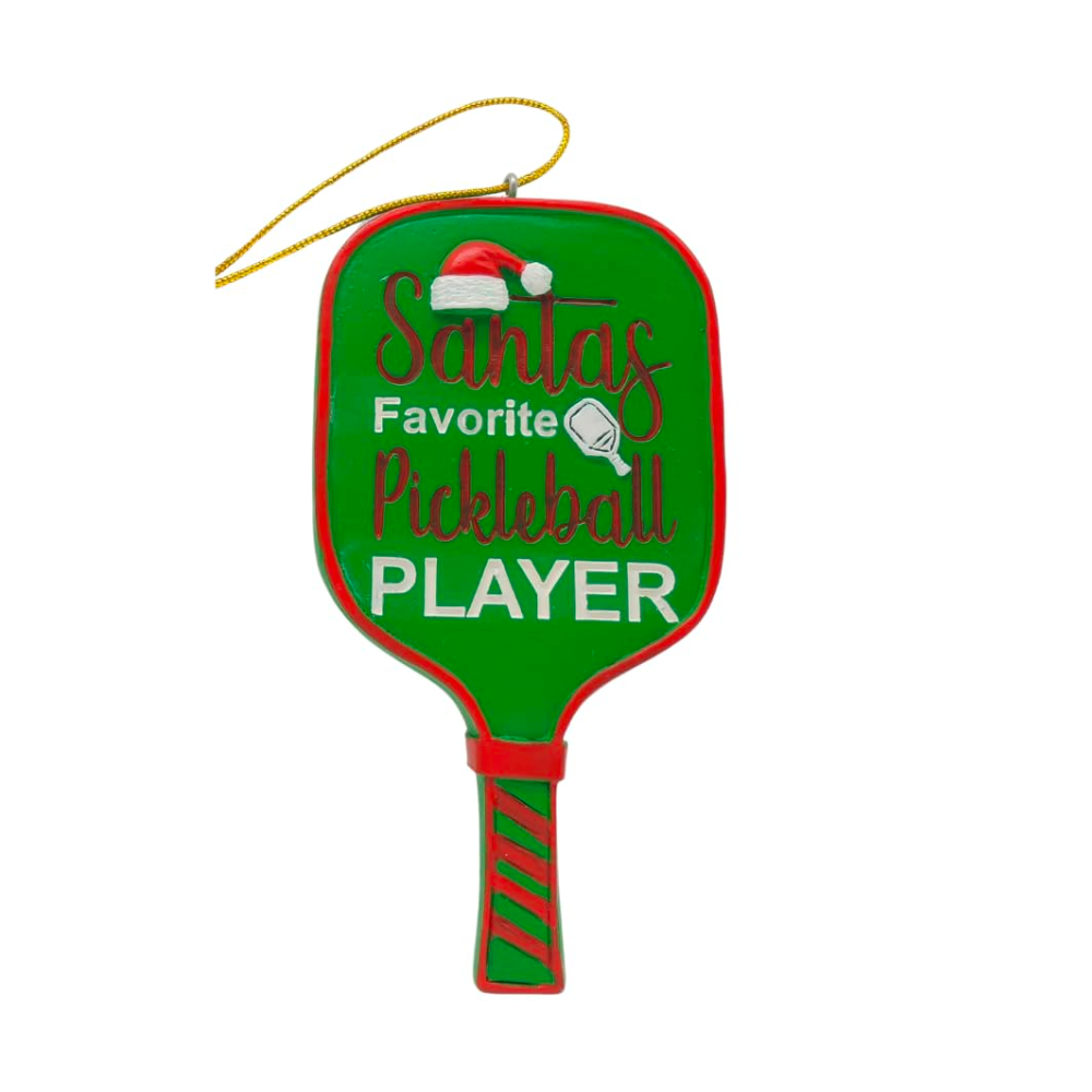 Born to Rally - Pickleball Ornament - Santa's Favorite Pickleball Player: Eat Dink Merry