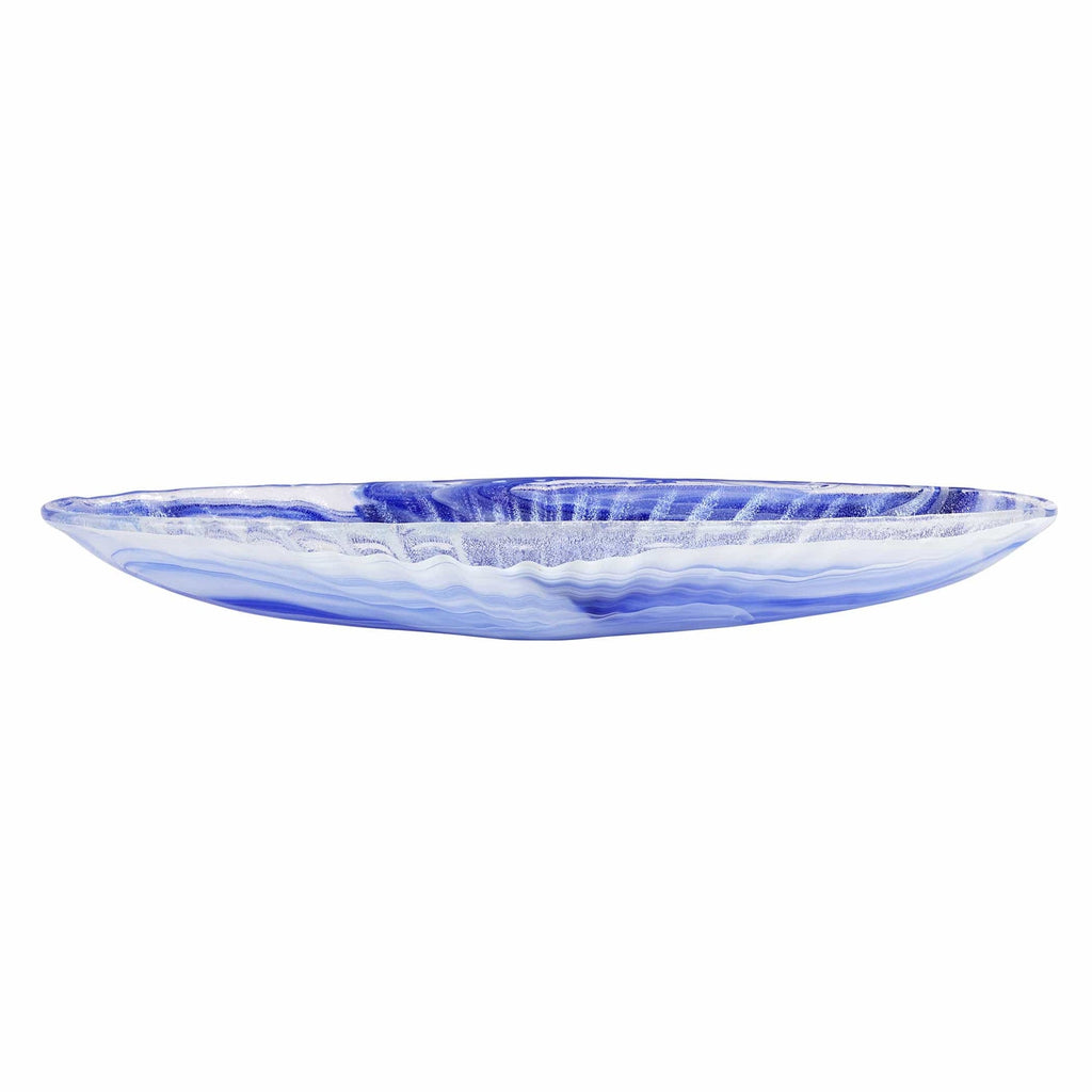 Vietri - Onda Glass Cobalt Long Oval Bowl