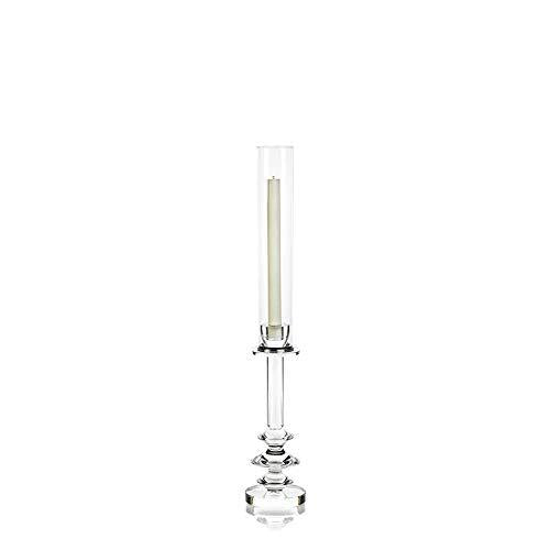 Zodax 22.5" H Crystal Glass Candle Holder, Style A-22.5" H