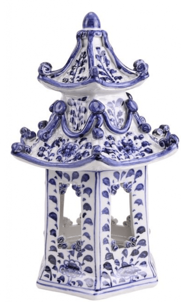 The Enchanted Home - BEAUTIFUL DECORATIVE BLUE/WHITE PAGODA: PAIR OF 2 - Home 2 Court