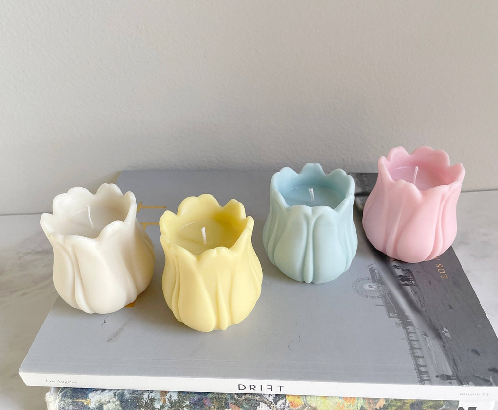 Tulip Candle: Yellow, Unscented - LA AROMA CANDLE CO. - Home 2 Court
